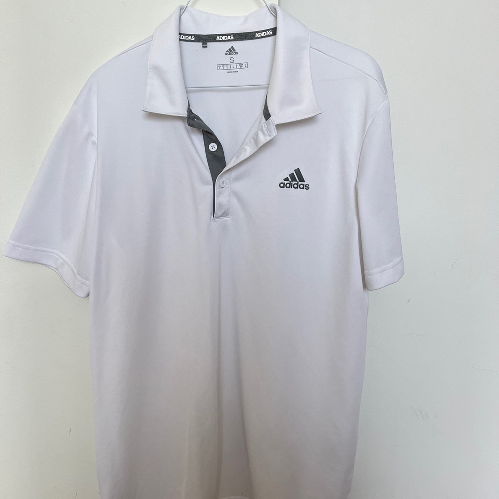 White Adidas polo shirt